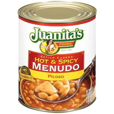 Juanita's Foods Estilo Casero WATER, BEEF TRIPE, HOMINY, BEEF BROTH, SALT, CHILE PEPPER, NATURAL FLAVORING, SPICES, SUGAR, PARTIALLY HYDROLYZED SOYBEAN/COTTONSEED OIL AND HYDROLYZED CORN GLUTEN.