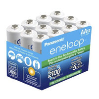 Panasonic Eneloop Rechargeable 12 AA Batteries (PBK3MCCA12SA)