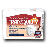 Principle Business Enterprises Tranquility ATN All-Through-the-Night Disposable Briefs - Medium - - Case of 96