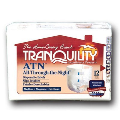 Principle Business Enterprises Tranquility ATN All-Through-the-Night Disposable Briefs - Medium - - Case of 96