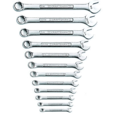 Easco Hand Tools Craftsman 12 pc. Standard 12 pt. Combination Wrench Set - EASCO HAND TOOLS