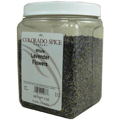 Colorado Spice Lavender Flowers, Whole , 4-Ounce Jars (Pack of 2)