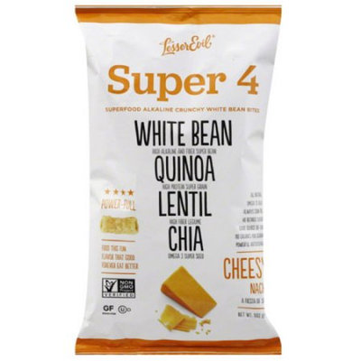 Lesser Evil LesserEvil Super 4 Cheesy Nacho White Bean, Quinoa, Lentil, Chia Snack Mix, 5 oz, (Pack of 12)