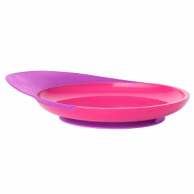 Boon Catch Plate with Spill Catcher, Pink/Purple, 1 ea