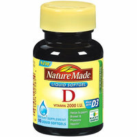 Nature Made : Vitamin D 2000 I.U. Liquid Softgels Dietary Supplement