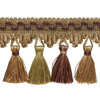 DecoPro Imperial Collection Trims Dusty Rose, Olive Green, Eggplant 2 3/4