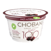 Chobani® Simply 100 Non-Fat Greek Yogurt Black Cherry On The Bottom