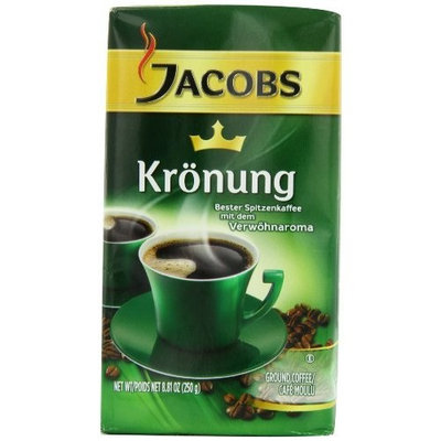 Jacob's Coffee Jacobs Kronung Coffee, 8.81-Ounce Vacuum Packs (Pack of 4)