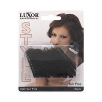 Luxor Professional Style Small Hair Pins 100 Hair Pins - Black Model No. 5156BK