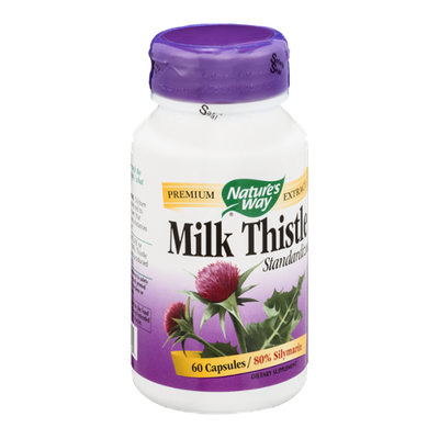 Nature's Way Milk Thistle Standardized 80% Silymarin Capsules - 60 CT