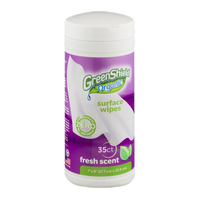 GreenShield Organic Surface Wipes Fresh Scent - 35 CT