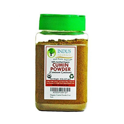 Indus Organics Indus Organic Cumin Seeds Powder Spice 8 Oz Jar, High Purity, Freshly Packed