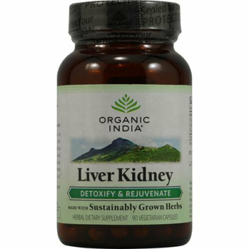 Organic India Liver Kidney Detoxify and Rejuvenate 90 Vegetarian Capsules
