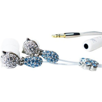 ATOMIC 9 Grungebuds GB105CB Noise Isolation Earphone with Microphone (Crystal Cat Blue) (Discontinued by Manufacturer)