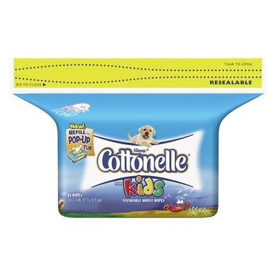Cottonelle For Kids Folded Moist Wipes Refills, 84-Count Packs (Pack of 8)