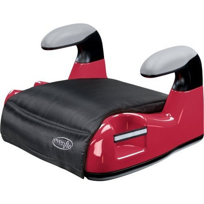 Evenflo Big Kid AMP No Back Booster Car Seat, Red (Discontinued by Manufacturer)