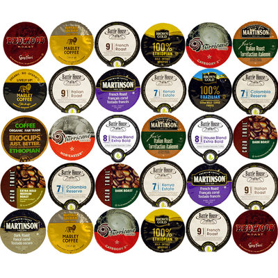 Crazy Cups Variety Sampler Pack, Bold Coffee, 30 ct