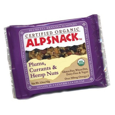 Alpsnack Plums, Currants & Hemp Nuts, 1.5-Ounce Bars (Pack of 12)