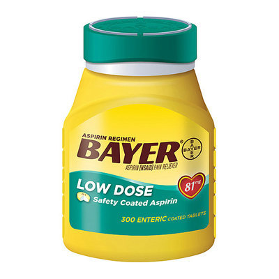 Bayer Low Dose 81mg Aspirin Regimen