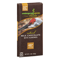 Endangered Species Chocolate Milk Chocolate With Almonds Bar Natural - Sandhill Crane