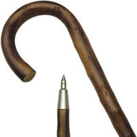 Harvy Men Crook Cane Scorched Congo Chestnut -Affordable Gift! Item #DHAR-9090100