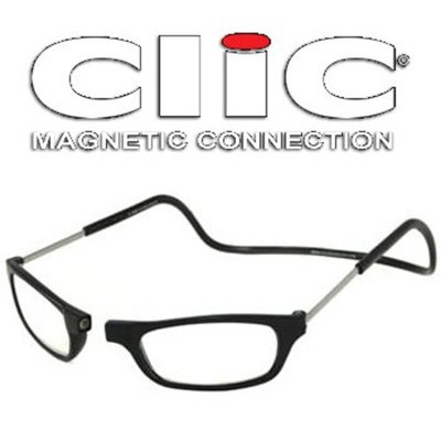 Impulse Clics CliC Long Adjustable Front Connect Ready Reader, Black Long, 3.00 Strength