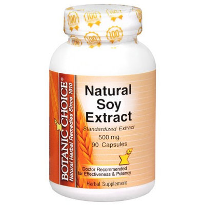 Botanic Choice Natural Soy Extract 500 mg Herbal Supplement Capsules