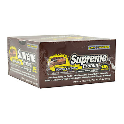 Supreme Protein Chocolate Peanut Butter Wafer Crunch Protein Bars