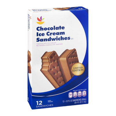 Ahold Chocolate Ice Cream Sandwiches - 12 CT