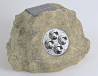 Homebrite Solar Solar Power Jumbo Rock Spot Light in Grey (Set of 3)