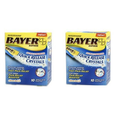Bayer 20 Pack Quick Release Crystals Pain Relief Asprin Powder