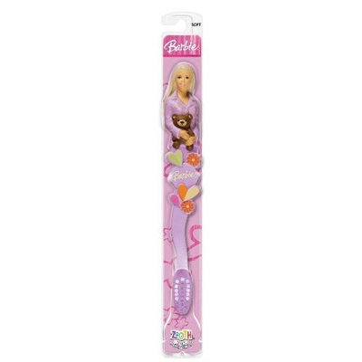 Zoothbrush Manual Toothbrush, Barbie Purple Top w/Heart