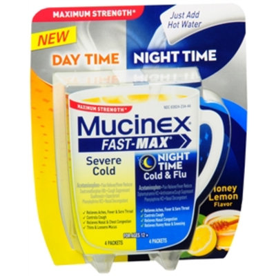 Mucinex Fast-Max Day/Night Packets, Honey Lemon, 8 ea