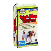 Four Paws Wee-Wee Diapers Medium (15-35 lbs) - 12 CT