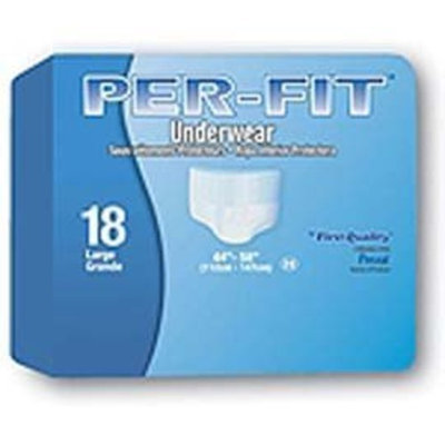 First Quality Prevail Per-Fit Protective Underwear, Large Sold By Bag of 18