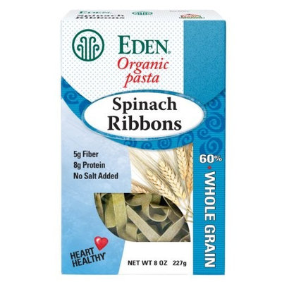 Eden Spinach Ribbons, Organic, 60% Whole Grain, 8-Ounce (Pack of 6)