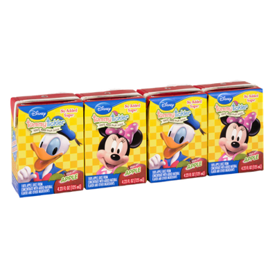 Disney Tummy Tickler 100% Real Apple Juice No Sugar Added 4.23 fl. oz. - 4 Pack