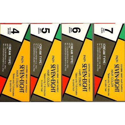 PAON Seven-Eight Hair Color #6 Dark Brown Refill - Tube 1 Color Cream 1.4 Oz - Tube 2 Oxidation Cream 1.4 Oz