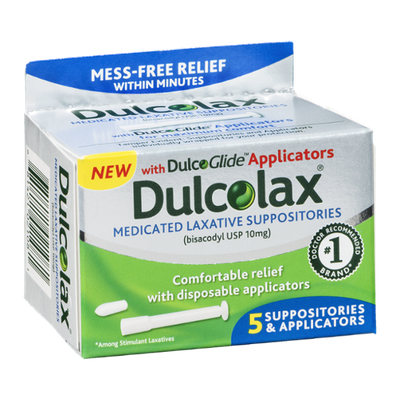 Dulcolax Medicated Laxative Suppositories & Applicators - 5 CT