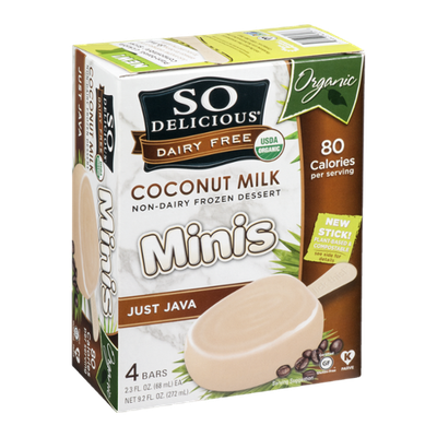 So Delicious Coconut Milk Non-Dairy Frozen Dessert Minis Just Java - 4 CT
