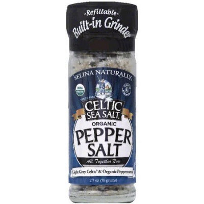 Celtic Sea Salt Organic Pepper Salt, 2.7 oz, (Pack of 6)