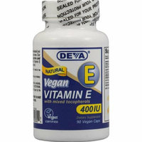 Deva Vegan Vitamins Deva Vegan Vitamin E with Mixed Tocopherols 400 IU 90 Vegan Capsules