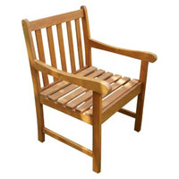 Vifah Wood Nobi Outdoor Armchair - Brown