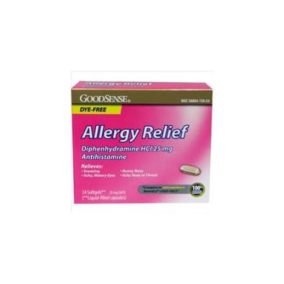 GoodSense Allergy Relief 25 Mg Dye Free Softgels 24 Count