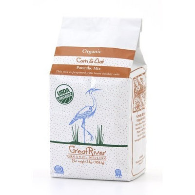 Great River Organic Milling Organic Corn & Oat Pancake Mix, 2 Pound Bags (Pack of 4)