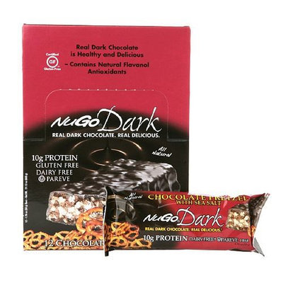 NuGo Nutrition, Nugo Dark Nutrition Bar, Chocolate Pretzel, 1.76 oz x 12 pc