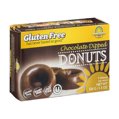 Kinnikinnick Foods Donuts Chocolate Dipped Gluten Free - 6 CT