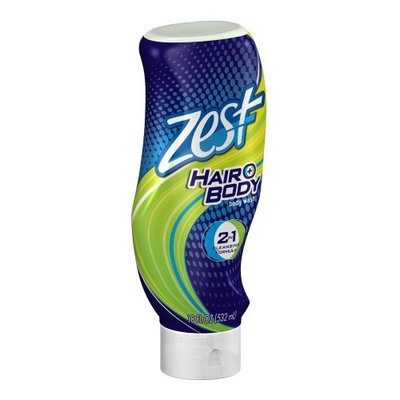 Zest Hair & Body Wash Shower Gel, Scented, 18-Ounce Bottle (Pack of 6)