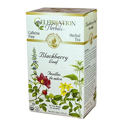 Celebration Herbals Organic Blackberry Leaf Caffeine Free 24 Tea Bags