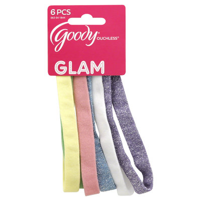 Goody Products Inc. Girls Jersey Mylar Headwraps, 6 pcs
